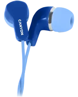 Слушалки CANYON Stereo Earphones with inline microphone Blue