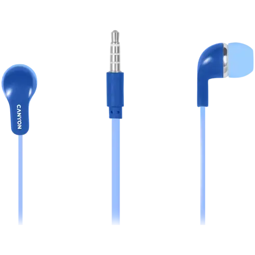 Alternative view of Слушалки CANYON Stereo Earphones with inline microphone, Blue