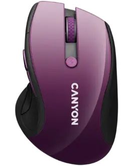 Безжична мишка CANYON 2.4Ghz wireless mouse optical tracking - blue LED 6 buttons DPI 1000/1200/1600 Purple pearl