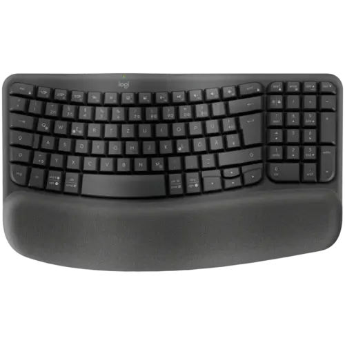 Клавиатура LOGITECH Wave Bluetooth ergonomic keyboard - GRAPHITE - US INTL - B2B