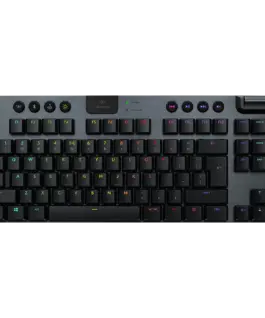 Геймърска клавиатура LOGITECH G915 X LIGHTSPEED TKL Wireless Gaming Keyboard - BLACK - US INTL - 2.4GHZ/BT - EMEA28i-935