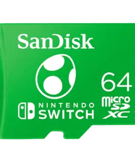 Карта памет SANDISK Nintendo MicroSDXC UHS-I card for Nintendo Switch Yoshi Edition- 64GB Up to 100MB/s read up to 90MB/