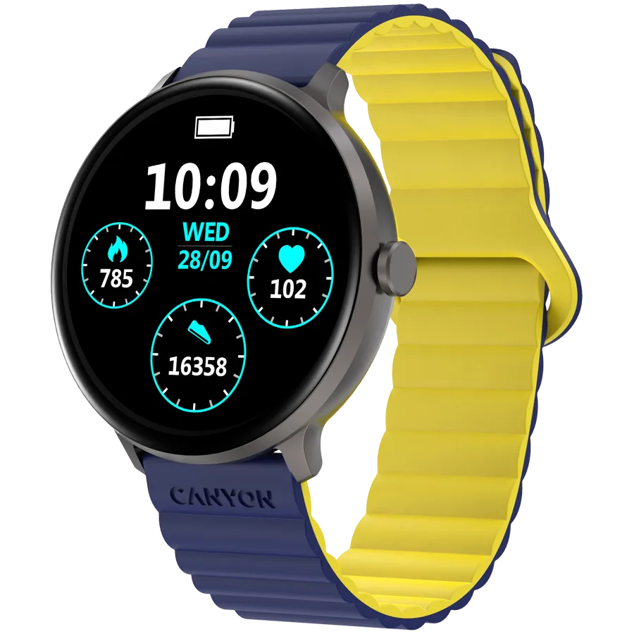 Смарт часовник CANYON smart watch Jacky SW-69 Blue Yellow - Image 46