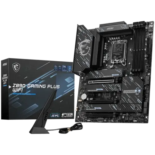 Дънна платка MSI Z890 GAMING PLUS WIFI LGA 1851 Dual Channel DDR5 up to 9200(OC)MHz 3x PCIe x16 slots 4x M.2 slot 4xUSB