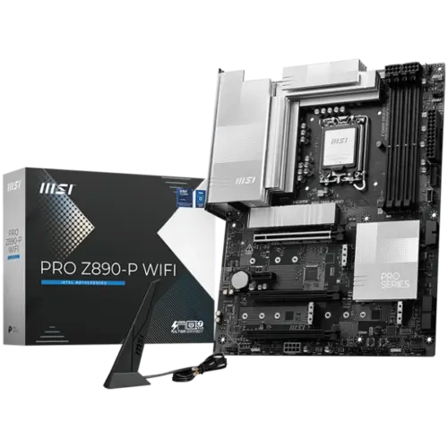 Дънна платка MSI PRO Z890-P WIFI LGA 1851 Dual Channel DDR5 up to 9200(OC)MHz 3x PCIe x16 slots 4x M.2 slot 4xUSB 2.0 2x