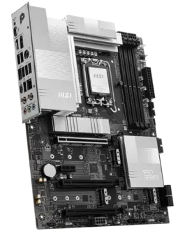 Alternative view of Дънна платка MSI PRO Z890-P WIFI, LGA 1851, Dual Channel DDR5 up to 9200(OC)MHz, 3x PCIe x16 slots, 4x M.2 slot, 4xUSB 2.0, 2xUSB 5Gbps A, 1xUSB 10Gbps A, 1xUSB 10Gbps C, 1x HDMI, 1x Type-C DP,1x DP, 5GbpsLAN, 7.1 Audio, 3y warranty