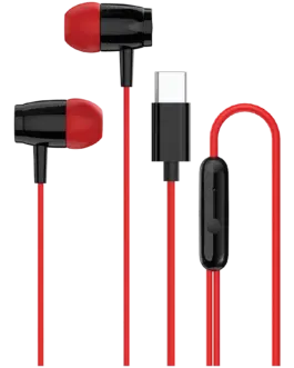 Слушалки CANYON headphones SEP-5 TYPE-C Red