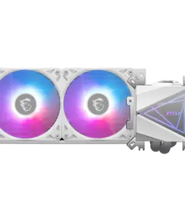 Охладител за процесор Охладител MSI MAG CORELIQUID I240 WHITE 2x 120mm ARGB Fans Aluminium Radiator Loop Dynamic Bearing