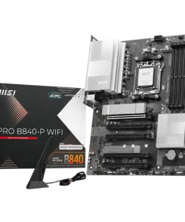 Дънна платка MSI PRO B840-P WIFI ATX Socket AM5 4x DDR5 Dual Channel DDR5 up to 8000(OC)MHz 5x PCIe x16 slot 2x M.2 slot