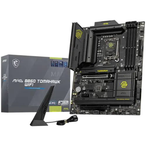 Дънна платка MSI MAG B860 TOMAHAWK WIFI ATX LGA 1851 4x DDR5 Dual Channel DDR5 up to 9200(OC)MHz 2x PCIe x16 slot 3x M.2