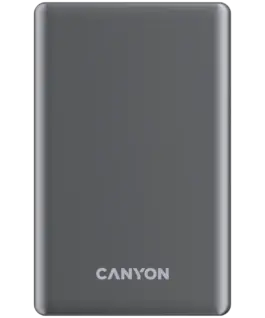 Външна батерия CANYON power bank OnPower 505 slim Magnetic 5000 mAh PD20W Dark Grey