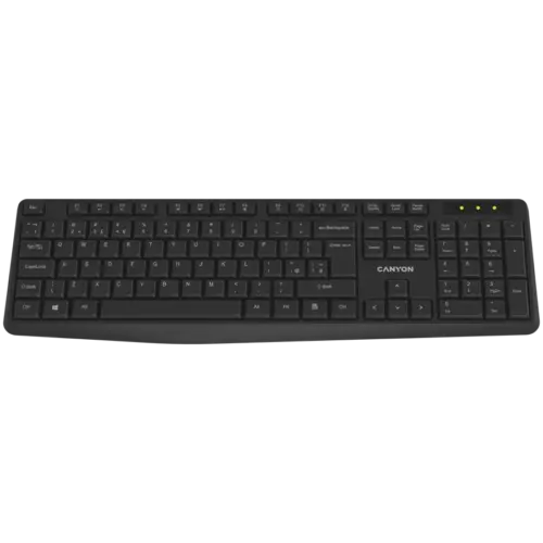 Клавиатура CANYON keyboard KB-W01 EN/BG Wireless Black