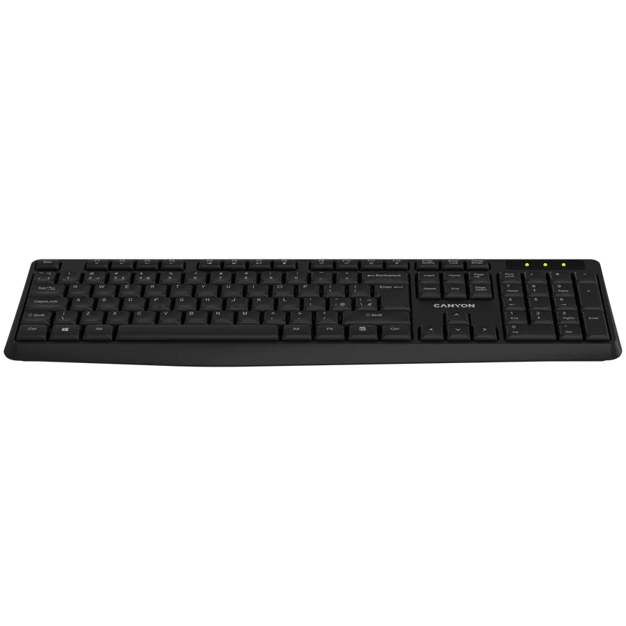 Клавиатура CANYON keyboard KB-W01 EN/BG Wireless Black - Image 26