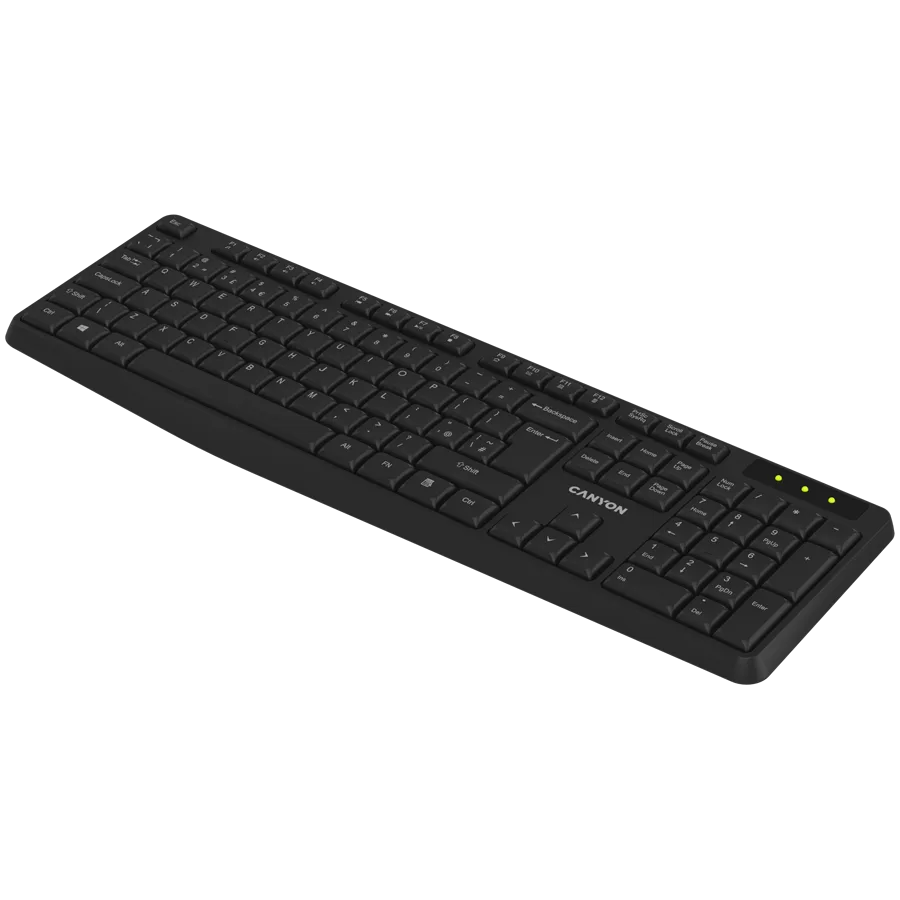 Клавиатура CANYON keyboard KB-W01 EN/BG Wireless Black - Image 7