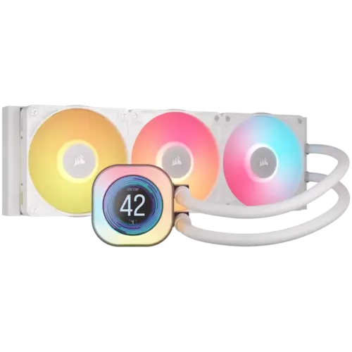 Охладител за процесор Охладител CORSAIR iCUE LINK TITAN 360 RX LCD White AIO 360mm Liquid CPU