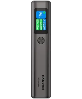 Външна батерия CANYON power bank OnPower 230 TFT 20000 mAh PD130W Dark Grey