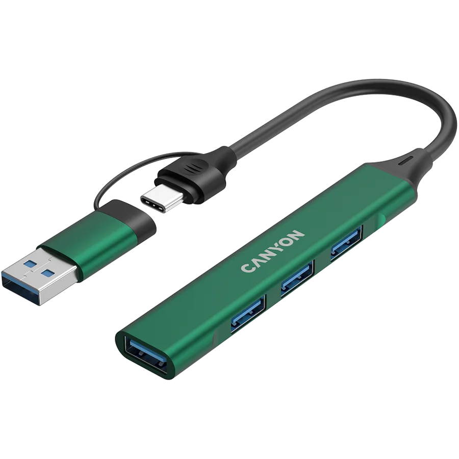 USB хъб CANYON hub DS-02 4in1 USB-A/C Green - Image 23