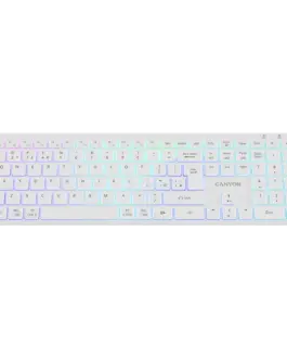 Alternative view of Клавиатура CANYON keyboard HKB-W11 UK/US RGB Dual Mode Wireless White