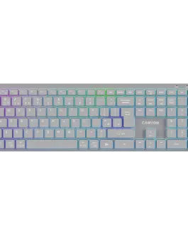 Клавиатура CANYON keyboard HKB-W11 UK/US RGB Dual Mode Wireless Grey