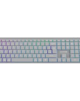Alternative view of Клавиатура CANYON keyboard HKB-W11 UK/US RGB Dual Mode Wireless Grey