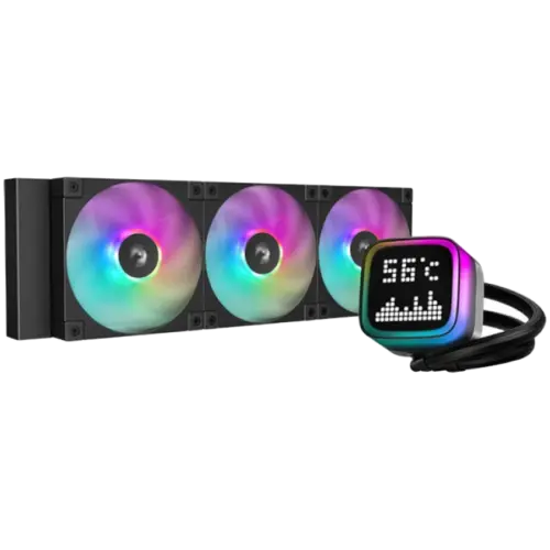 Охладител за процесор Охладител DeepCool LP360 360mm CPU Liquid Cooler 3x120mm ARGB PWM Fans Dot-matrix Screen Anti-Leak