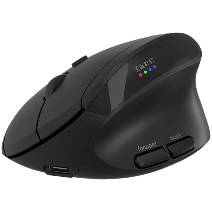 Безжична мишка CANYON mouse MW-25 Ergonomic LED AA Dual mode Wireless Black - Image 6