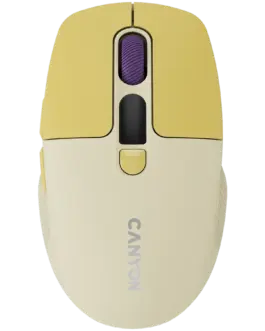 Безжична мишка CANYON mouse MW-26 LCD Silent Dual Mode Wireless Yellow