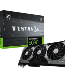 Видео карта MSI Video Card Nvidia GeForce RTX 5090 32G VENTUS 3X OC 32GB GDDR7 512bit Effective Memory Clock: 28000MHz B