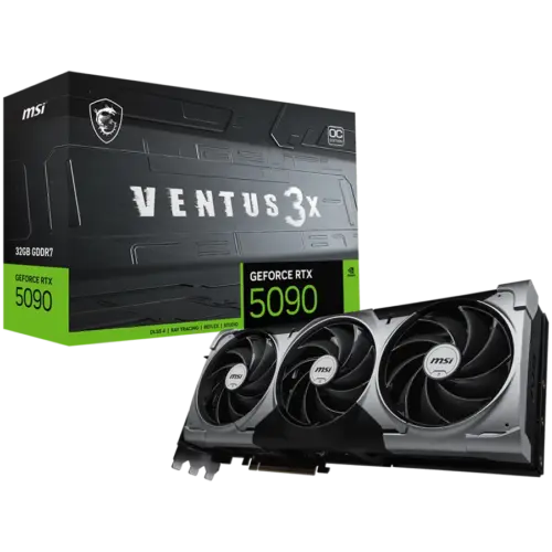 Видео карта MSI Video Card Nvidia GeForce RTX 5090 32G VENTUS 3X OC 32GB GDDR7 512bit Effective Memory Clock: 28000MHz B