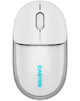 Безжична мишка CANYON mouse OnClick 24 BT/ Wireless Transparent/White