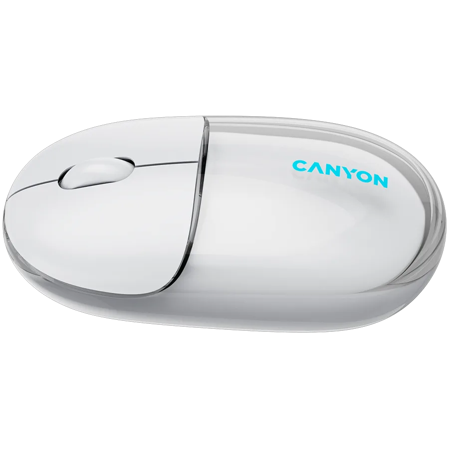 Безжична мишка CANYON mouse OnClick 24 BT/ Wireless Transparent/White - Image 4