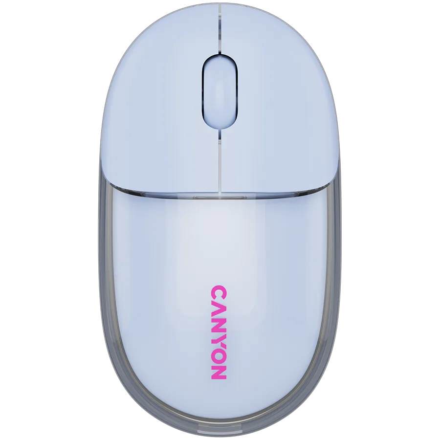 Безжична мишка CANYON mouse OnClick 24 BT/ Wireless Transparent/Blue