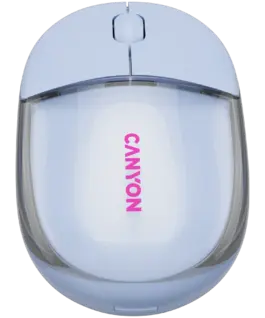 Alternative view of Безжична мишка CANYON mouse OnClick 24 BT/ Wireless Transparent/Blue