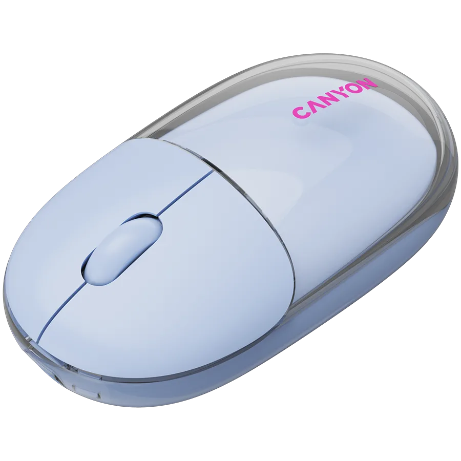 Безжична мишка CANYON mouse OnClick 24 BT/ Wireless Transparent/Blue - Image 5