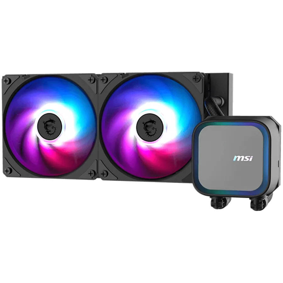 Охладител за процесор Охладител MSI MAG CORELIQUID A13 240, 2x120mm Pre-installed ARGB Daisy Chain Fans, Replacable Top Cover, Copper Base Intel LGA 1700/1851, AMD AM5/AM4, 3Y Warranty - Image 4