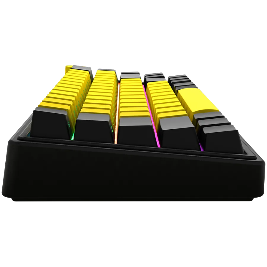Геймърска клавиатура LORGAR KBP70MW, Wireless 65% Mechanical Gaming Keyboard Pro, Black/yellow, EN layout - Image 20