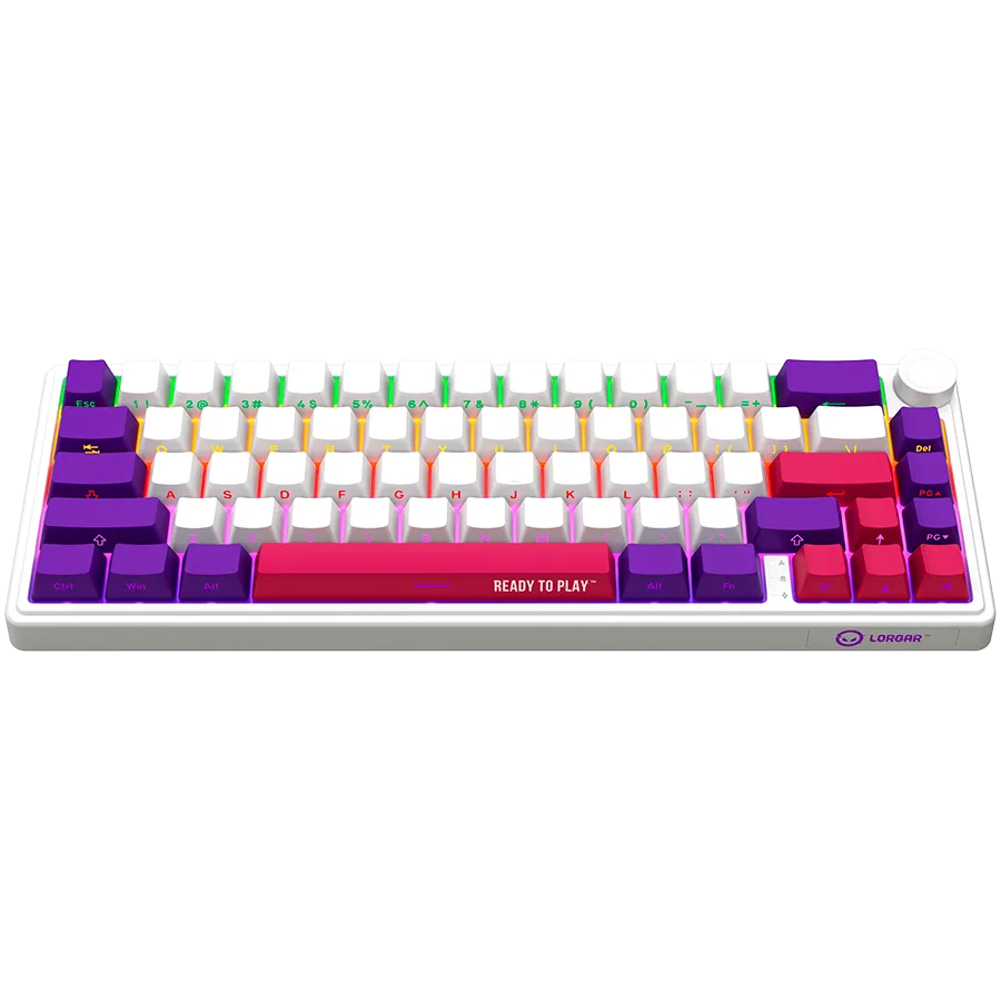 Геймърска клавиатура LORGAR KBP70MW, Wireless 65% Mechanical Gaming Keyboard Pro, White, EN layout - Image 75