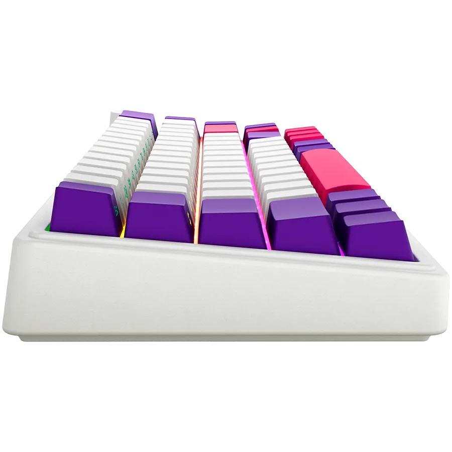 Геймърска клавиатура LORGAR KBP70MW, Wireless 65% Mechanical Gaming Keyboard Pro, White, EN layout - Image 76