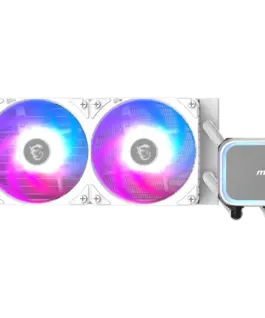 Охладител за процесор Охладител MSI MAG CORELIQUID A13 240 WHITE 2x120mm Pre-installed ARGB Daisy Chain Fans Replacable