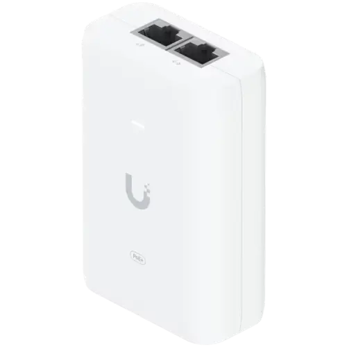 Ubiquiti U-POE+ adapter 30W powers UniFi PoE+ devices reduce dependency on PoE switch power Contains RJ45 data input AC