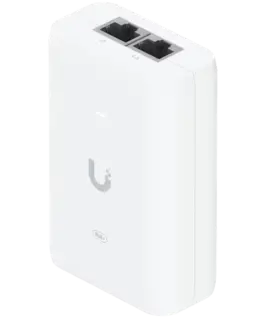 Ubiquiti U-POE+ adapter 30W powers UniFi PoE+ devices reduce dependency on PoE switch power Contains RJ45 data input AC