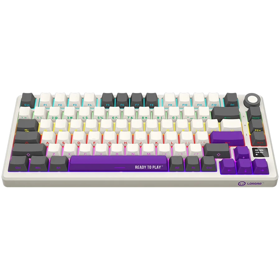Геймърска клавиатура LORGAR KBP7075W, Wireless 75% Mechanical Gaming Keyboard Pro, Beige, EN layout - Image 87