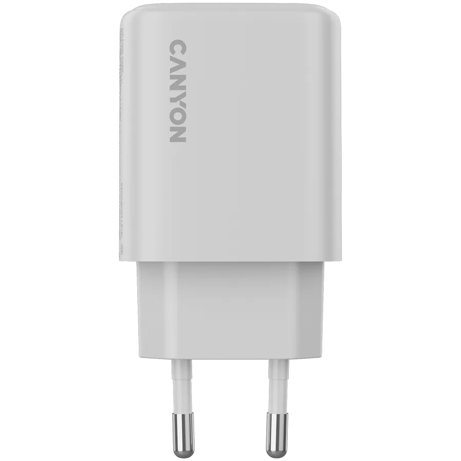 Зарядно за мобилен телефон CANYON charger OnCharge 250 25W 1xPD 1xQC EU White - Image 24