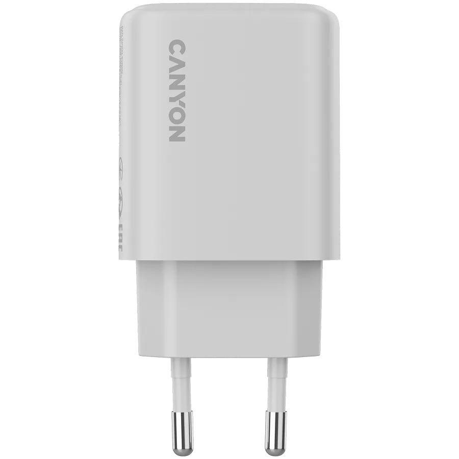 Зарядно за мобилен телефон CANYON charger OnCharge 200 20W 1xPD 1xQC EU White - Image 24