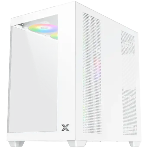 Кутия за компютър Aqua V Air Arctic (White ATX U3x2+Type C 2PCS TG 6PCS Z22A Arctic Reverse & 1PC Z22A Arctic & ARGB Rem