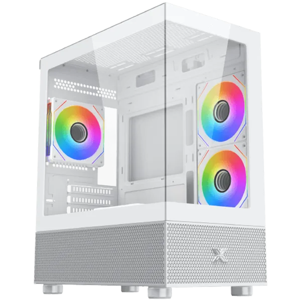 Кутия за компютър Alphard M Arctic (WH MATX U3x1 & U2x2 2PCS TG 3PCS G20A Arctic Reverse & 1PC G20A Arctic ARGB