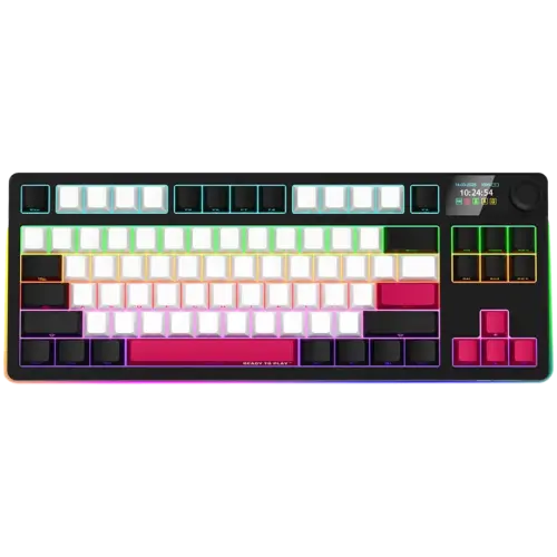 Геймърска клавиатура LORGAR KBP70TKLW Wireless TKL Mechanical Gaming Keyboard Pro Black/red EN