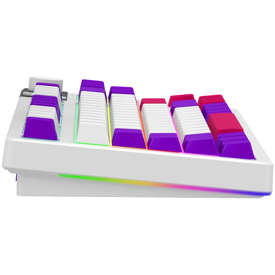 Геймърска клавиатура LORGAR KBP70TKLW, Wireless TKL Mechanical Gaming Keyboard Pro, White, EN layout - Image 72