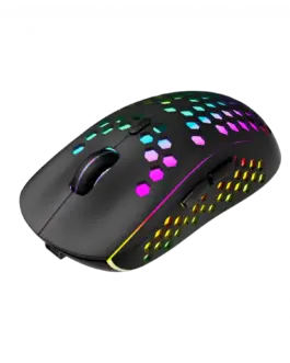 Alternative view of Геймърска мишка Canyon 7keys Gaming 2.4G wireless mouse, KA8 sensor, DPI up to 1600, rubber coating on panel, Huano 1million switch, 45cm PVC cable, ABS material. 400mAh battery, size: 125.8*63.7*41mm, weight: 95g, Black