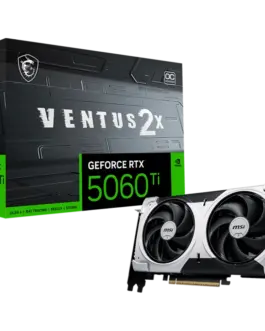 Видео карта MSI Video Card NVIDIA GeForce RTX 5060 Ti 8G VENTUS 2X OC PLUS 8GB GDDR7 128-bit 2617 MHz Boost 4608 CUDA Co